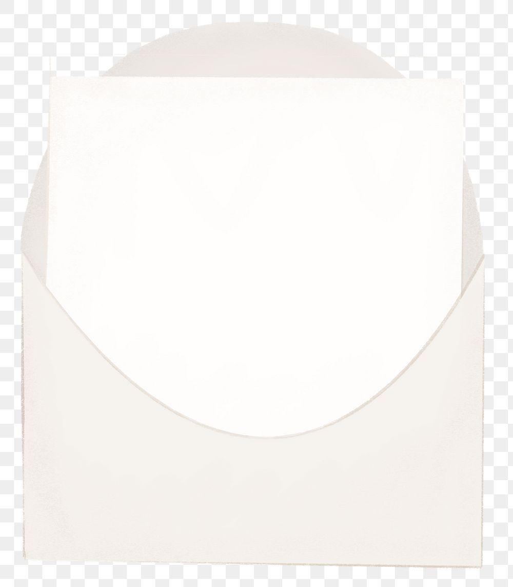 White invitation card png sticker, envelope, stationery graphic, transparent background