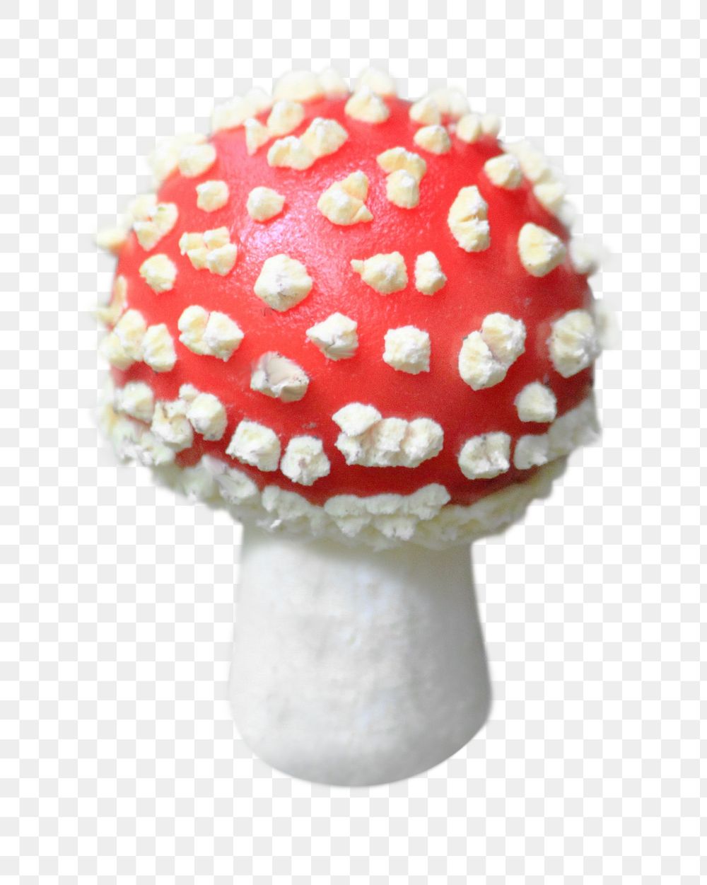 Red toadstool mushroom png sticker, transparent background