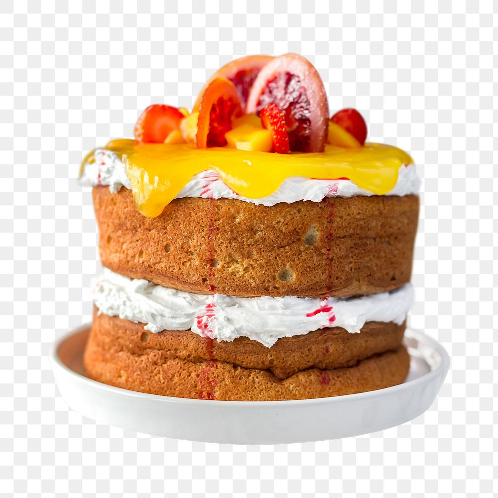 Mango jam cake png sticker, transparent background