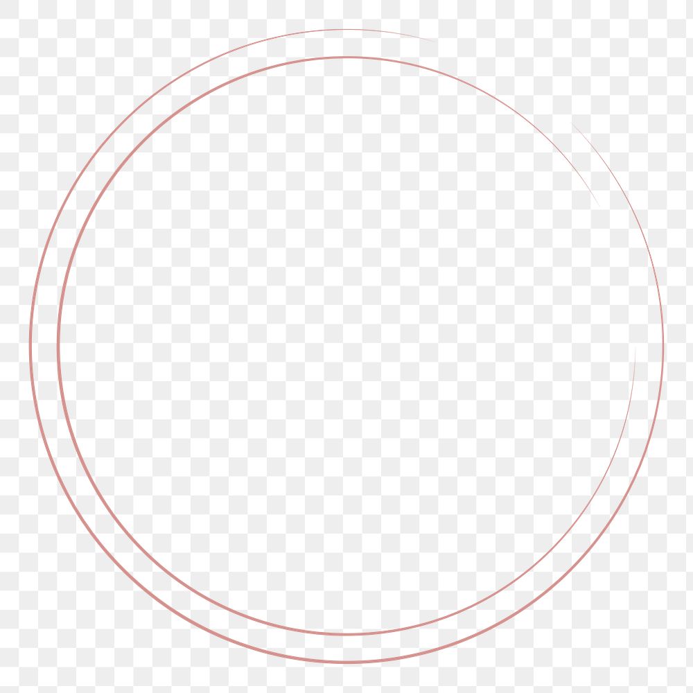 Circle frame png logo element, transparent background