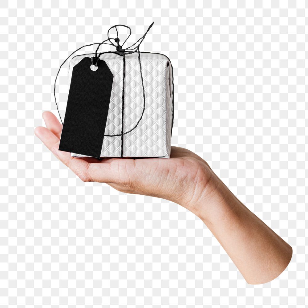 Gift box png, Christmas present in transparent background