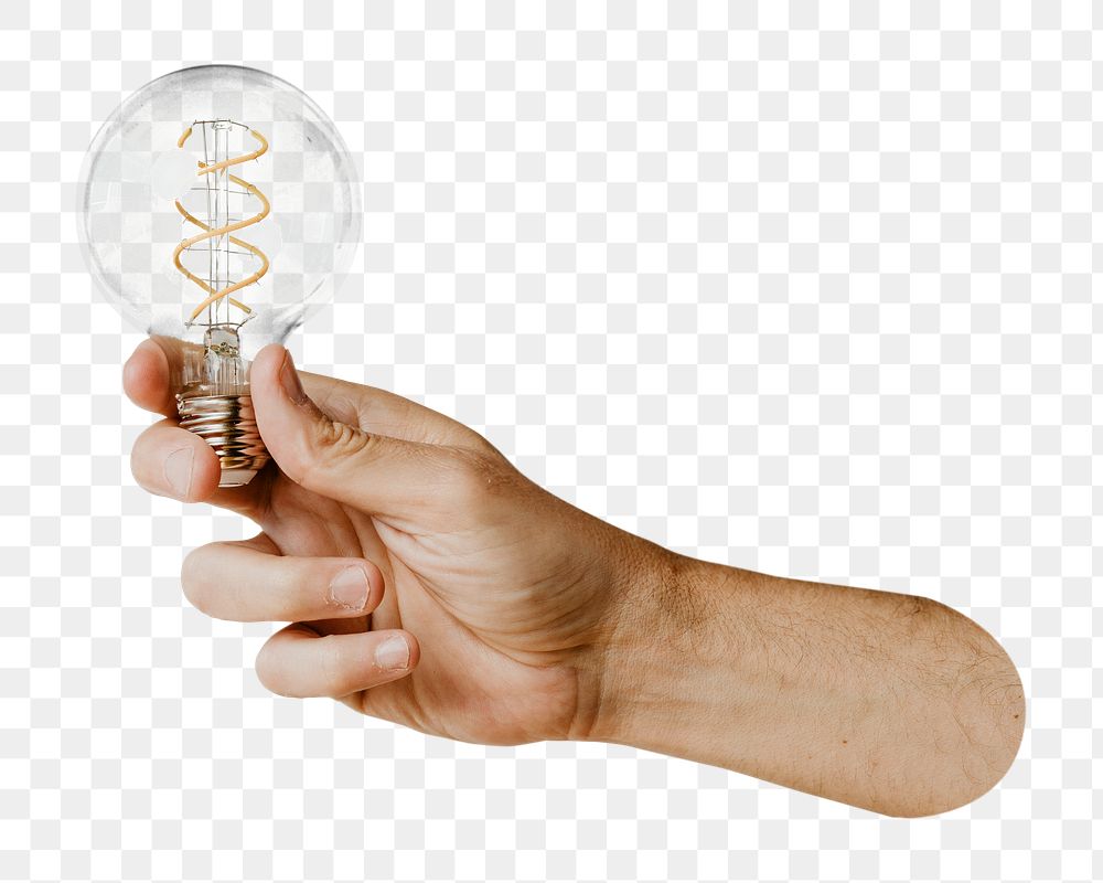 Light bulb png, creativity and innovation concept in transparent background