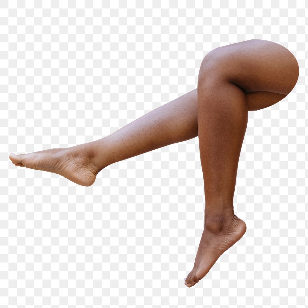 Black woman's legs png sticker, transparent background