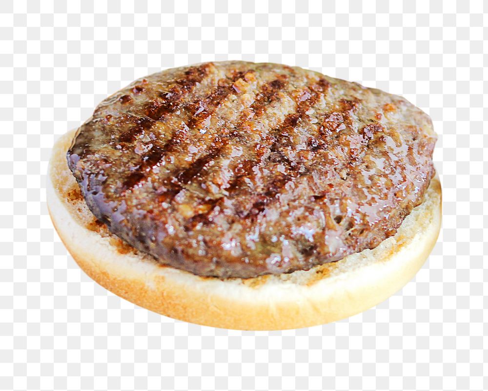 Beef burger png sticker, transparent background