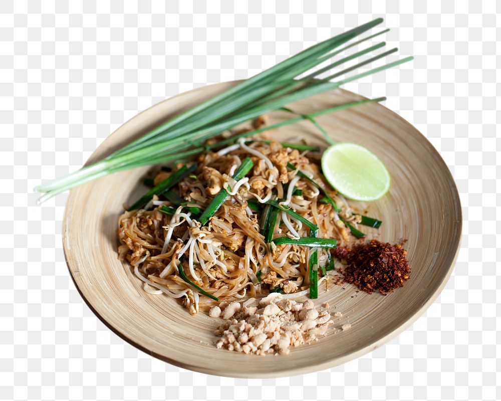 Pad Thai png Asian food sticker, transparent background