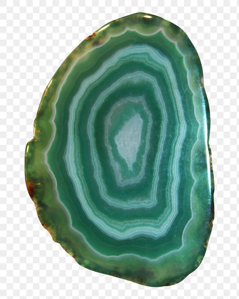 Green Agate crystal png sticker, transparent background