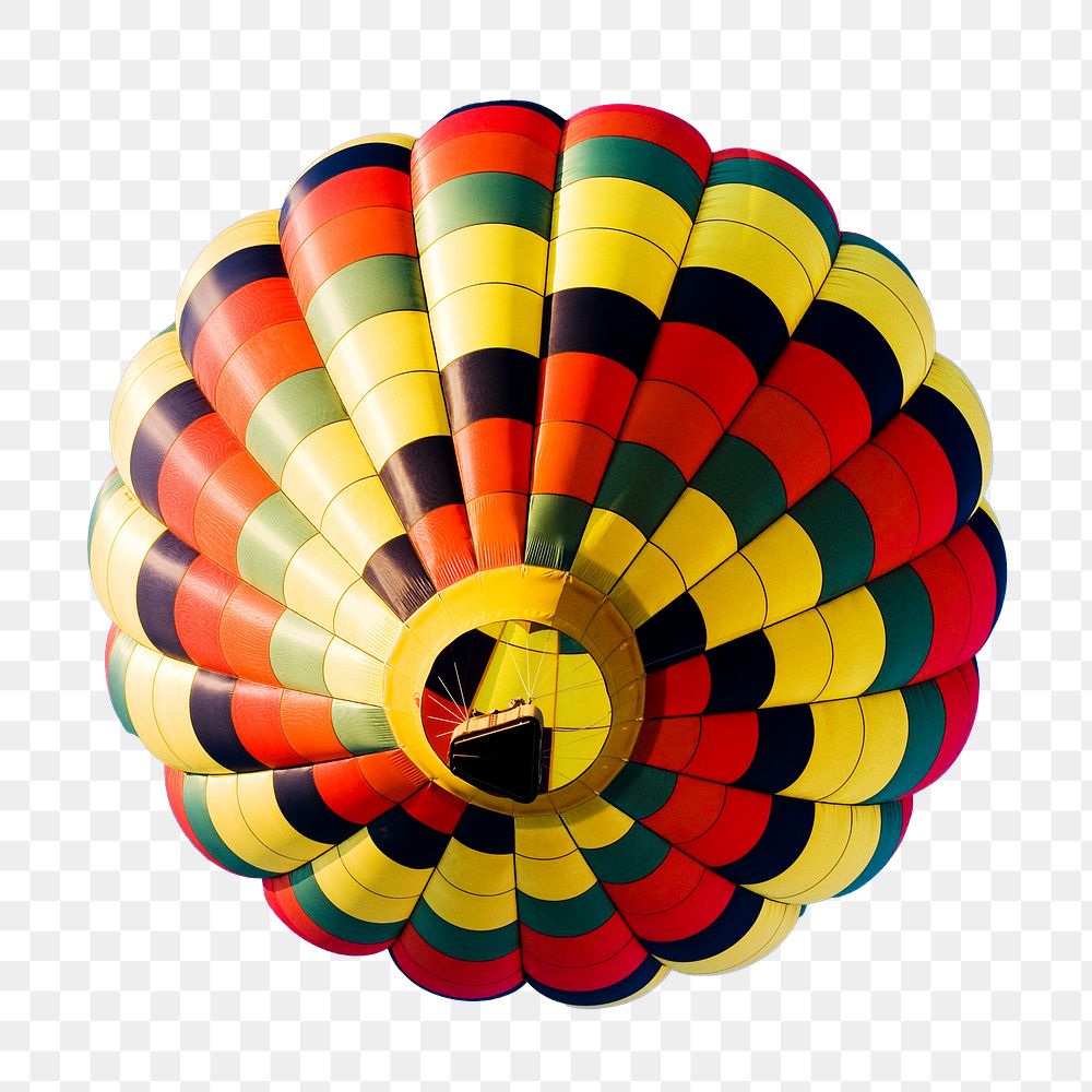 Hot air balloon png sticker, transparent background