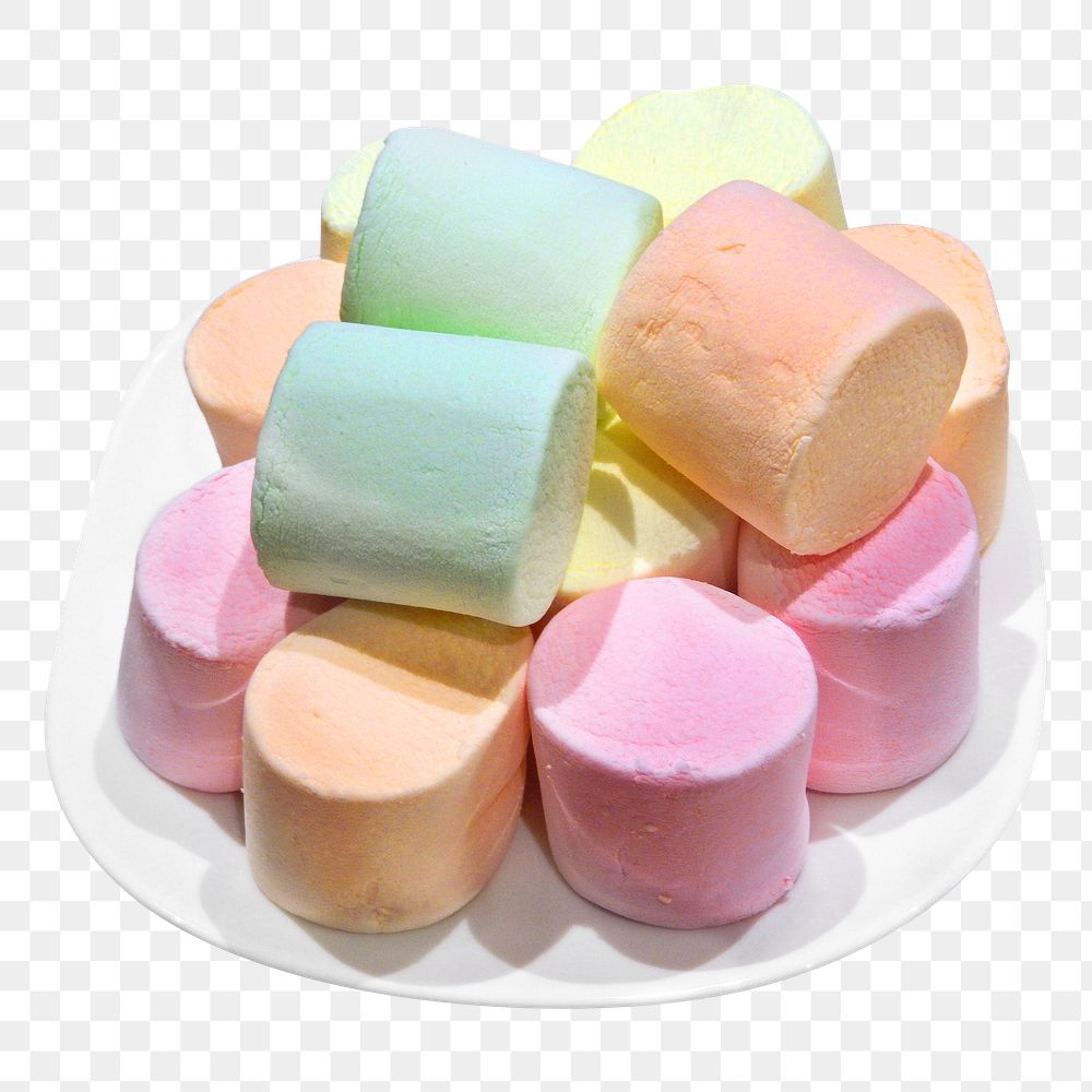 Colorful marshmallows png sticker, transparent background