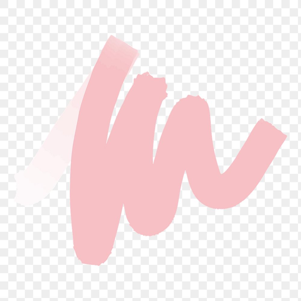 Pink brush stroke png sticker, transparent background