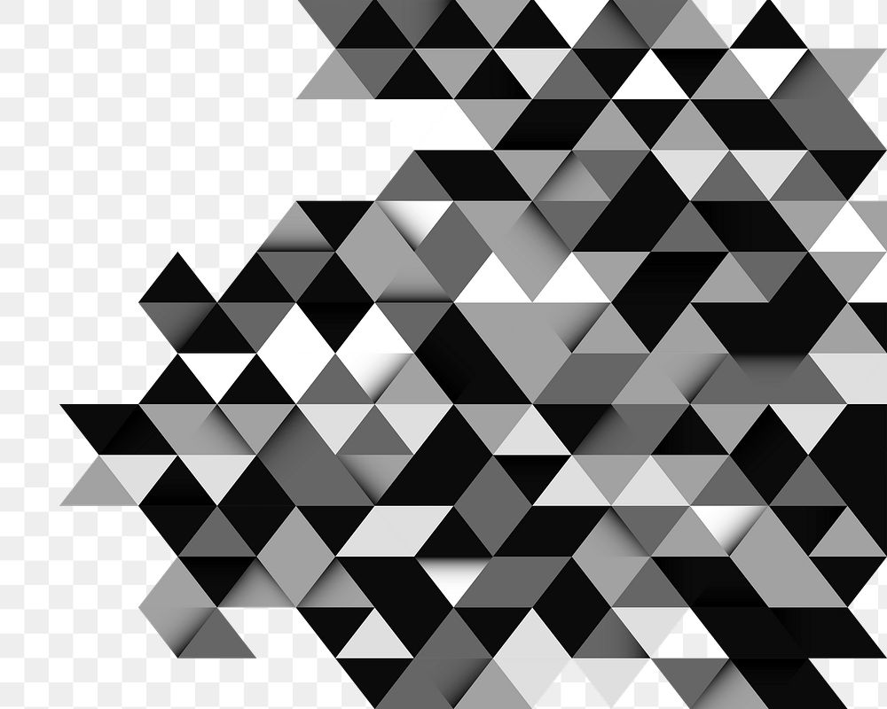 Black border png  geometric pattern sticker, transparent background