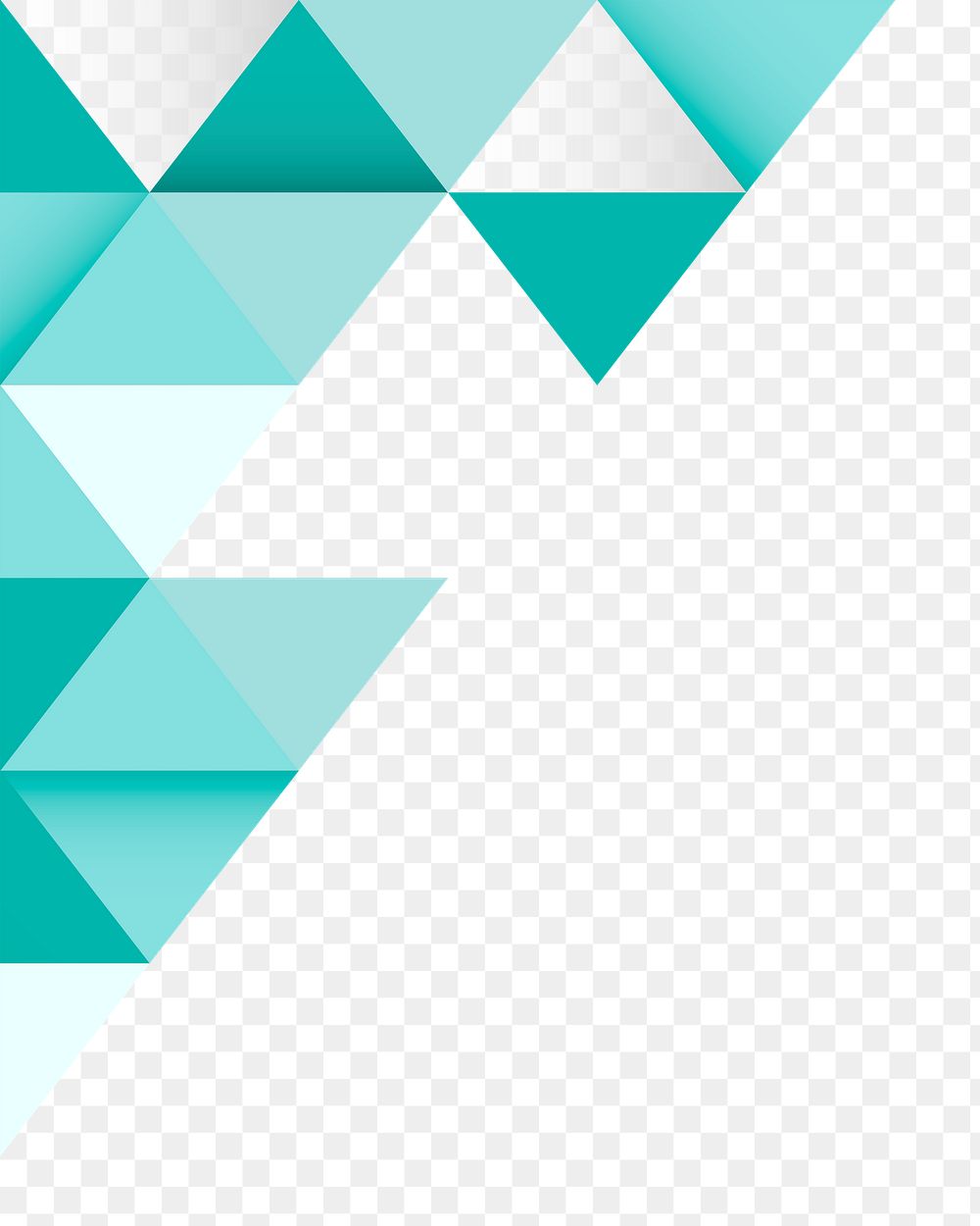 PNG green geometric patterned border sticker, transparent background