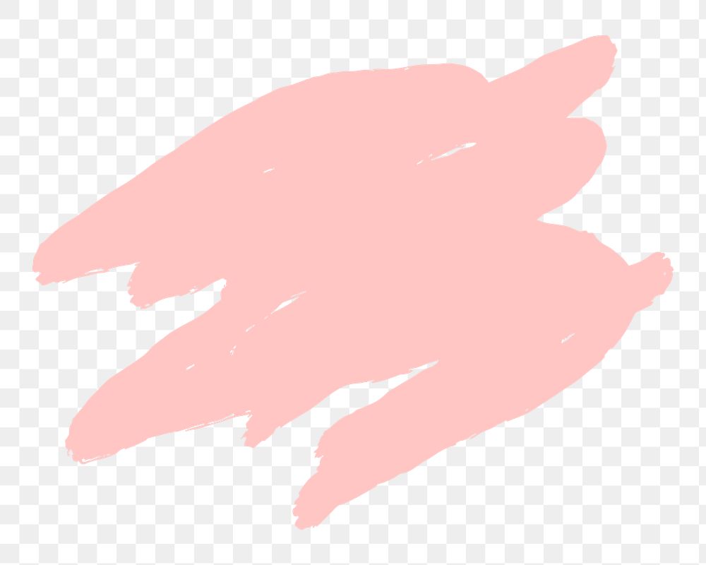 Pink brush stroke png sticker, transparent background