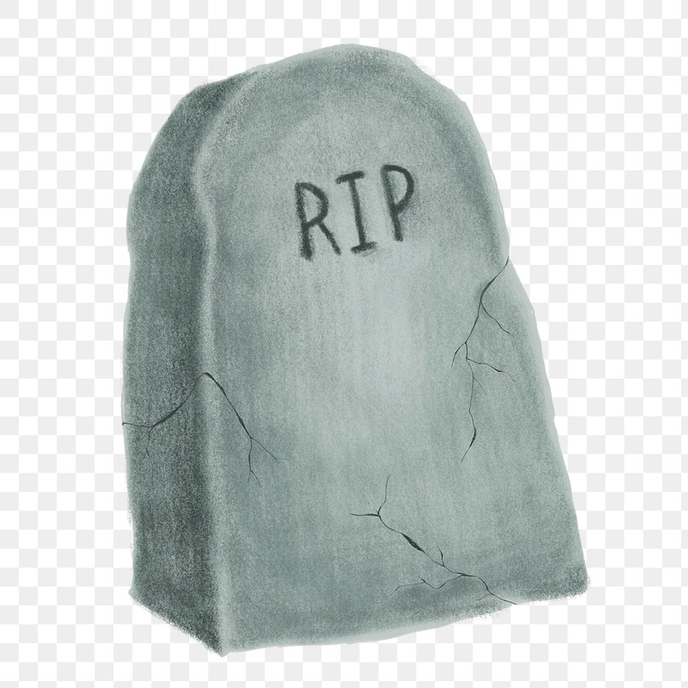 Tombstone png sticker, festive Halloween decoration, transparent background