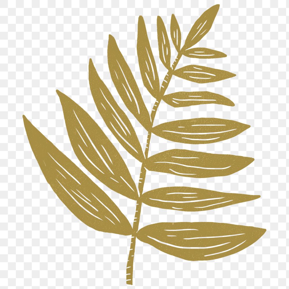 Aesthetic leaf png illustration sticker, transparent background