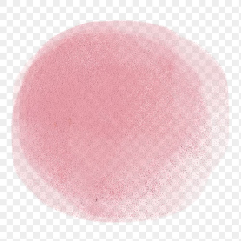 Pink watercolor circle png sticker, transparent background