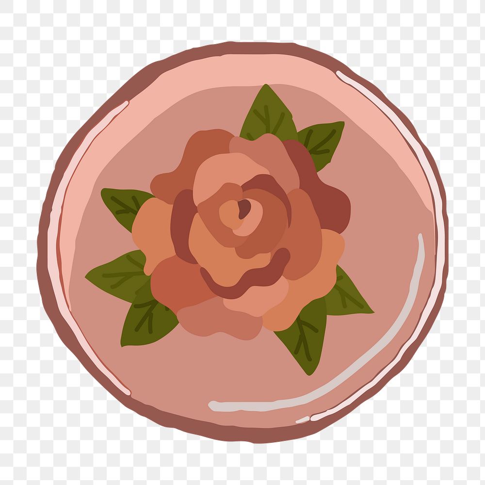 PNG pink compact mirror sticker, transparent background