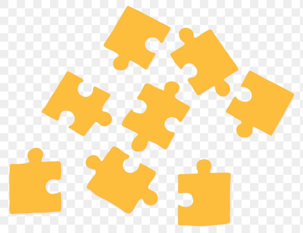 Jigsaw pieces png illustration sticker, transparent background