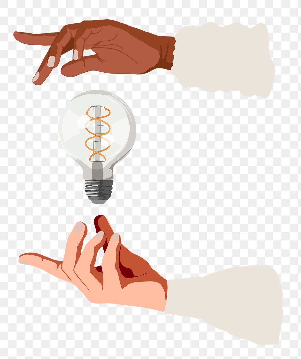 Light bulb png illustration sticker, transparent background