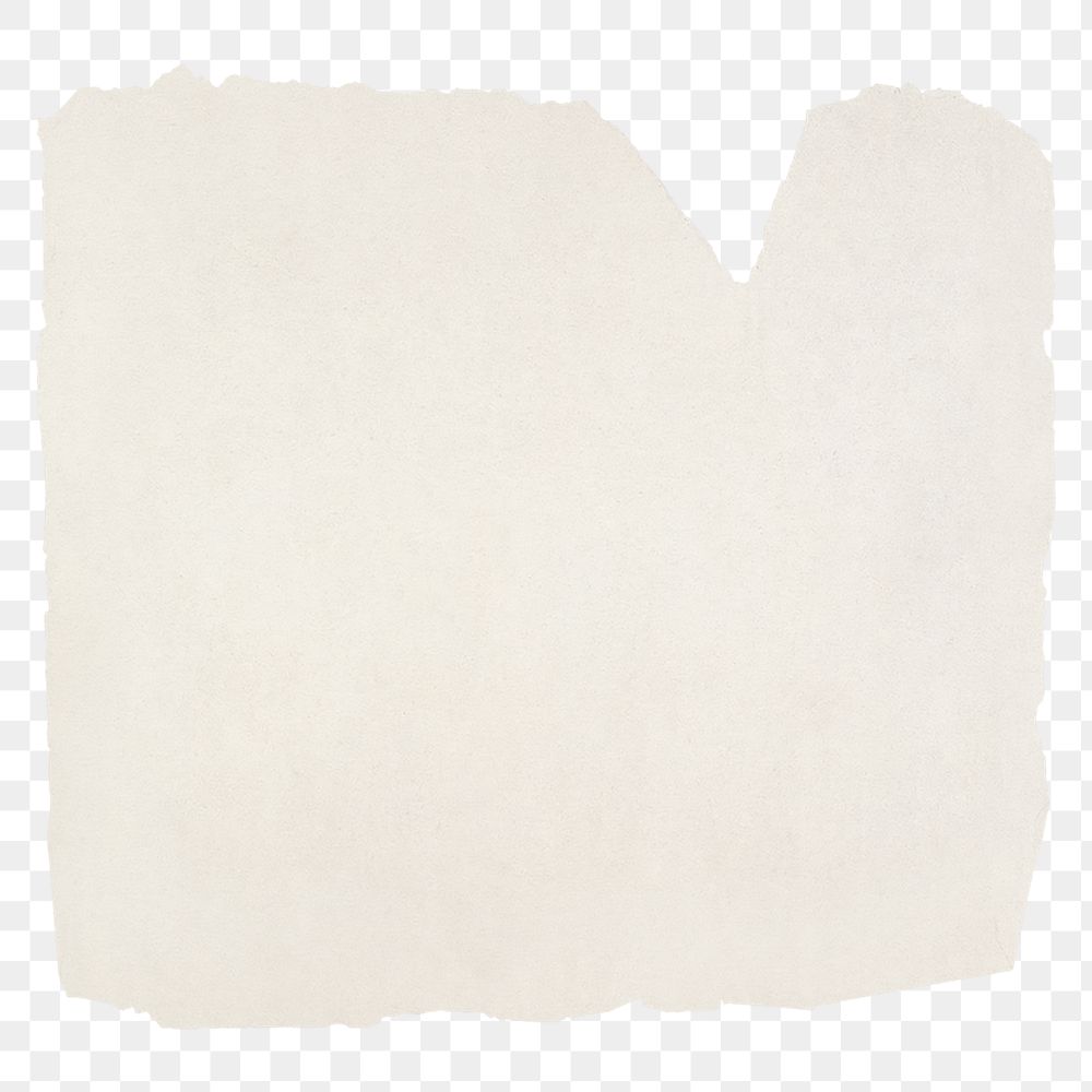 Ripped beige paper png sticker, transparent background