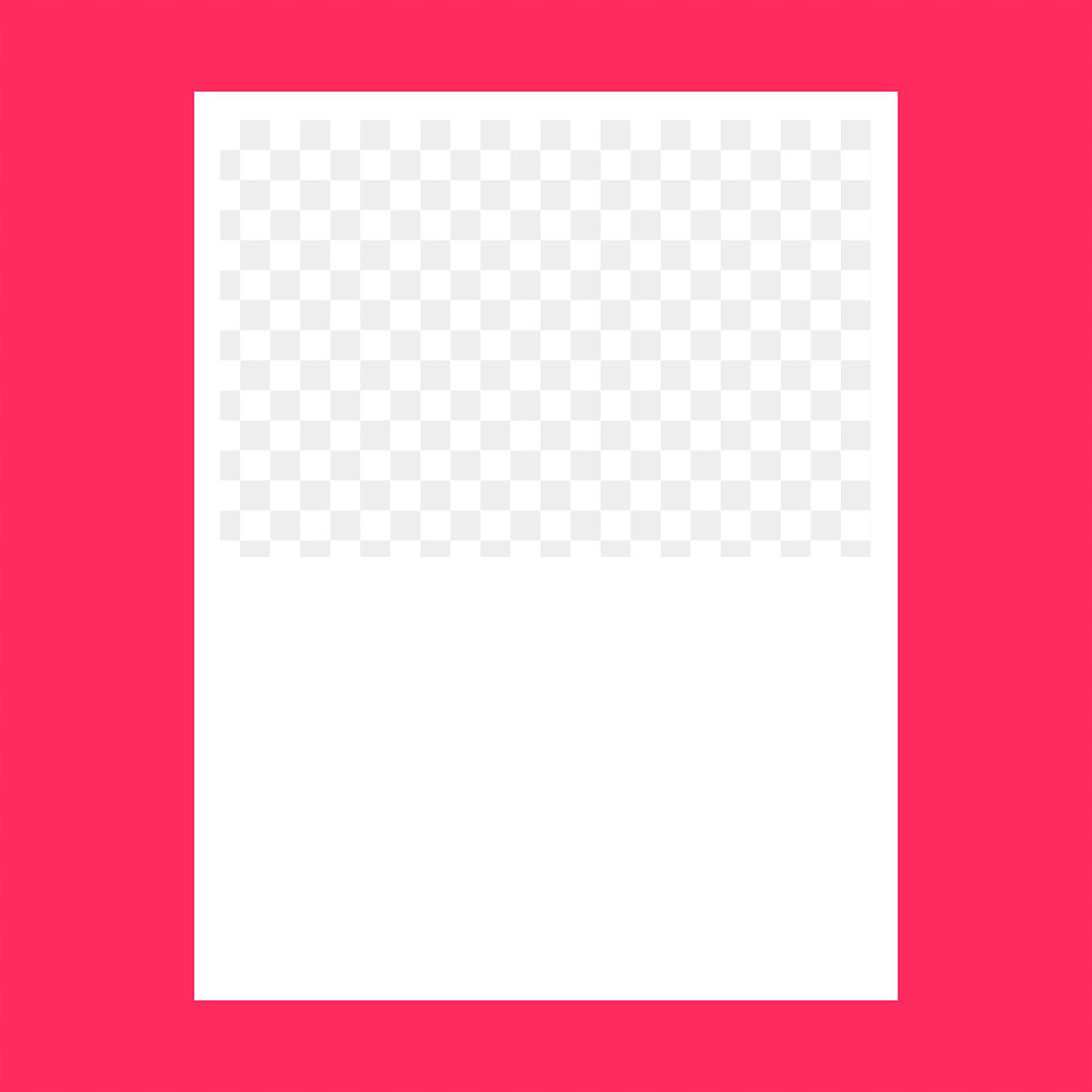 Pink frame png sticker, transparent background