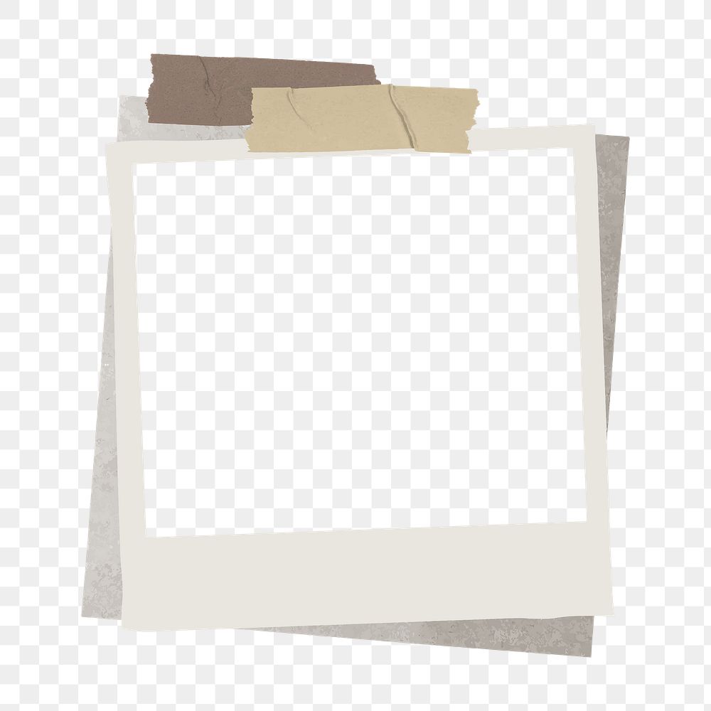 Instant photo frame png journal sticker, transparent background