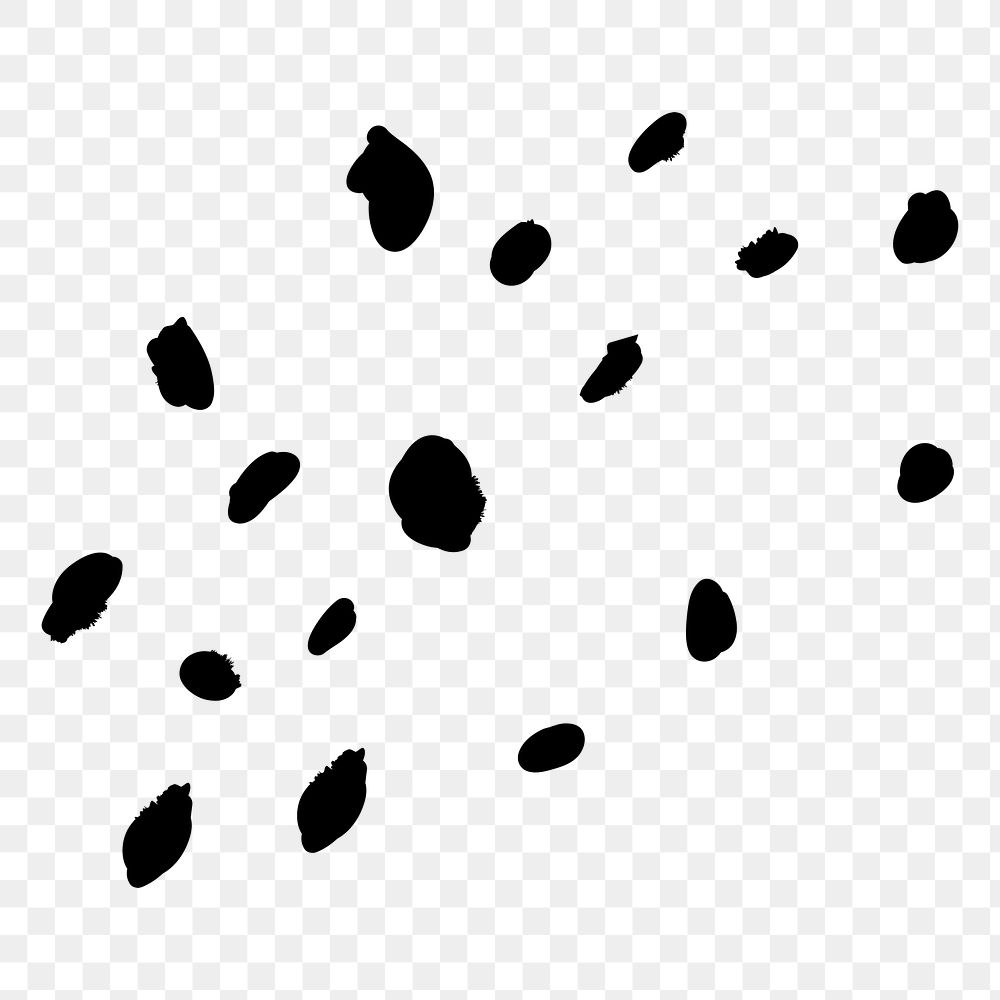 Black dots png sticker, transparent background