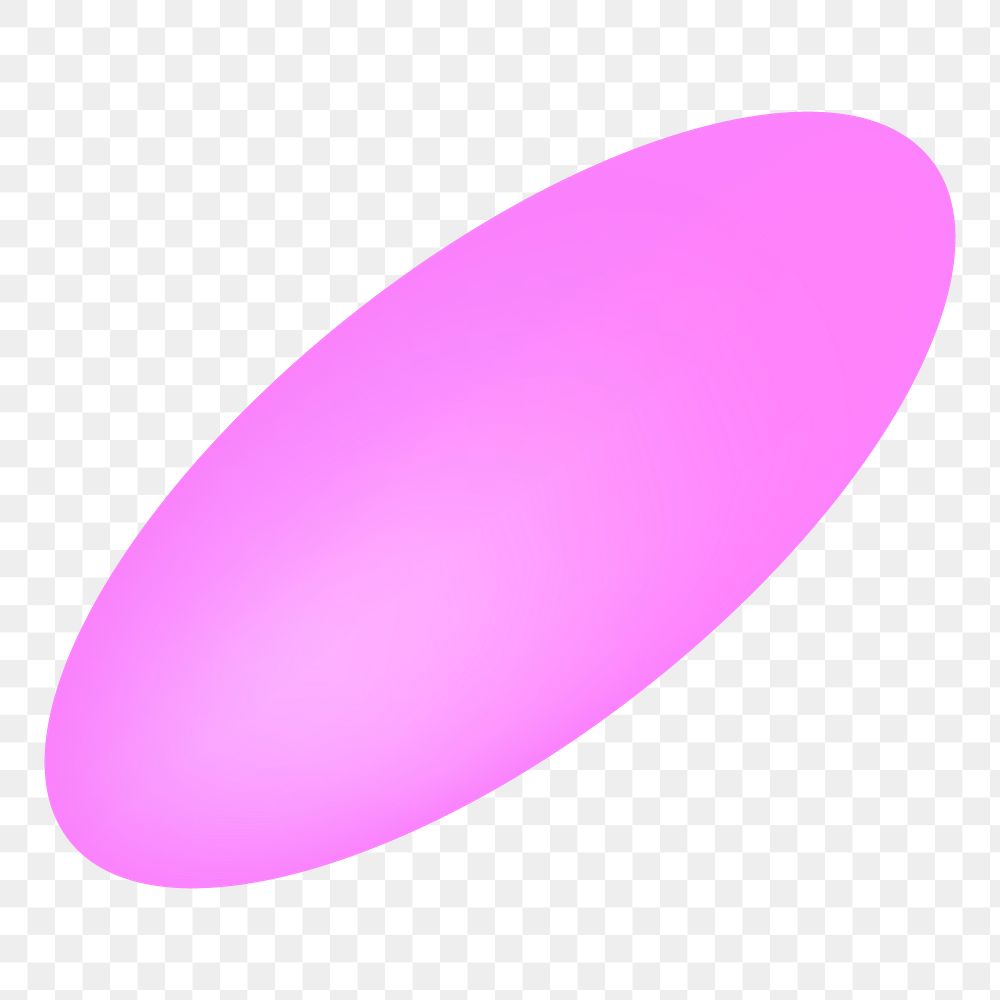 Pink oval png shape sticker, transparent background