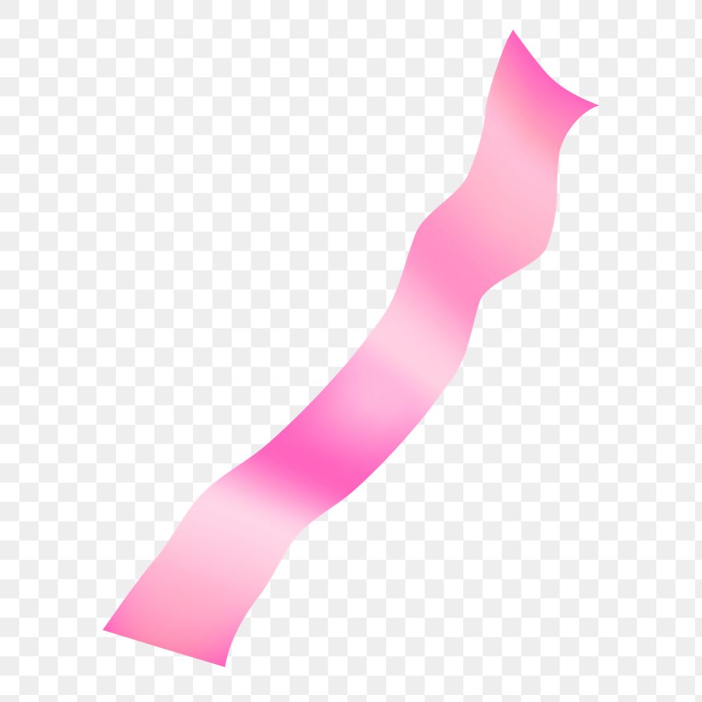 Pink ribbon png sticker, transparent background