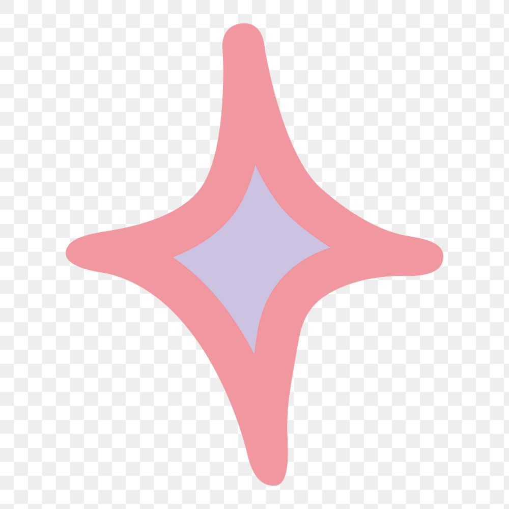 Pink sparkle shape png sticker, transparent background