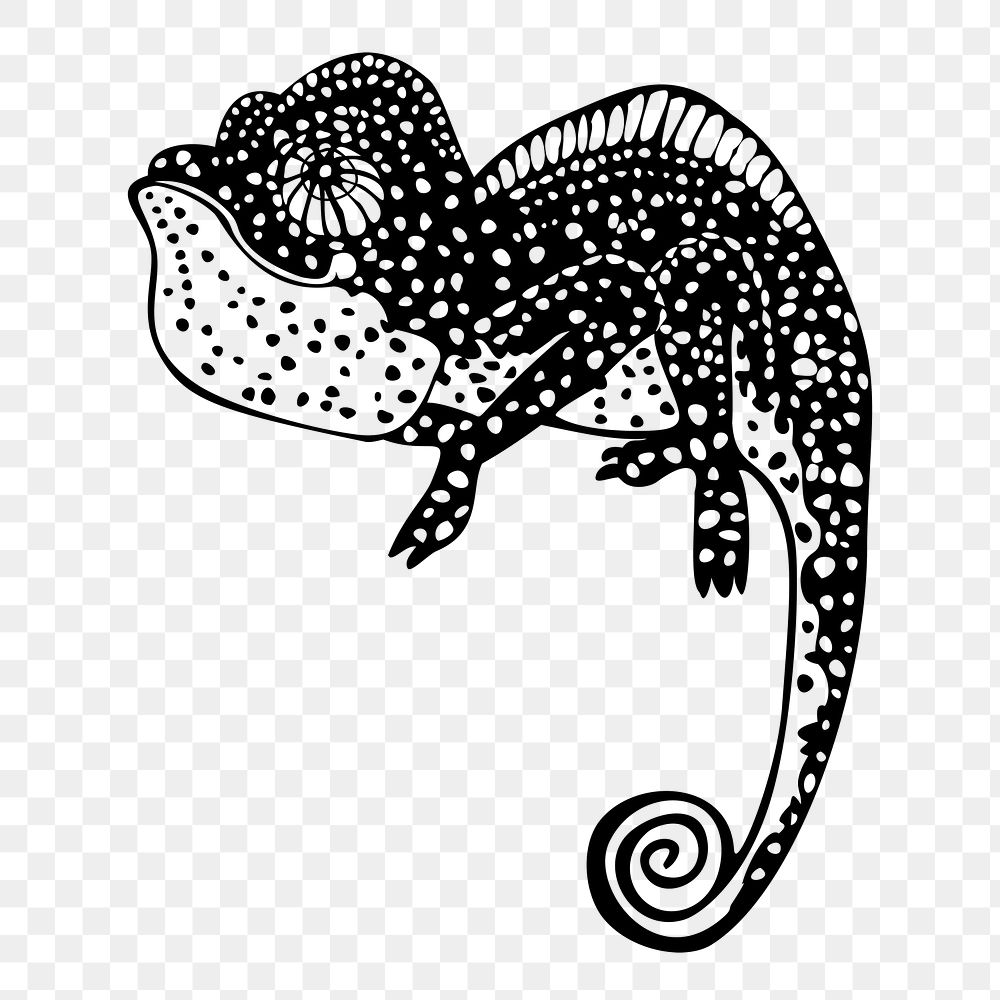 PNG Chameleon clipart, transparent background. Free public domain CC0 image.