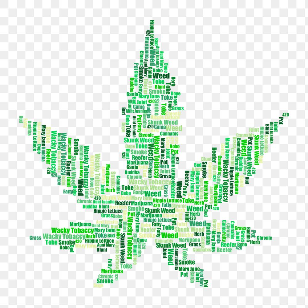 PNG Cannabis leaf clipart, transparent background. Free public domain CC0 image.
