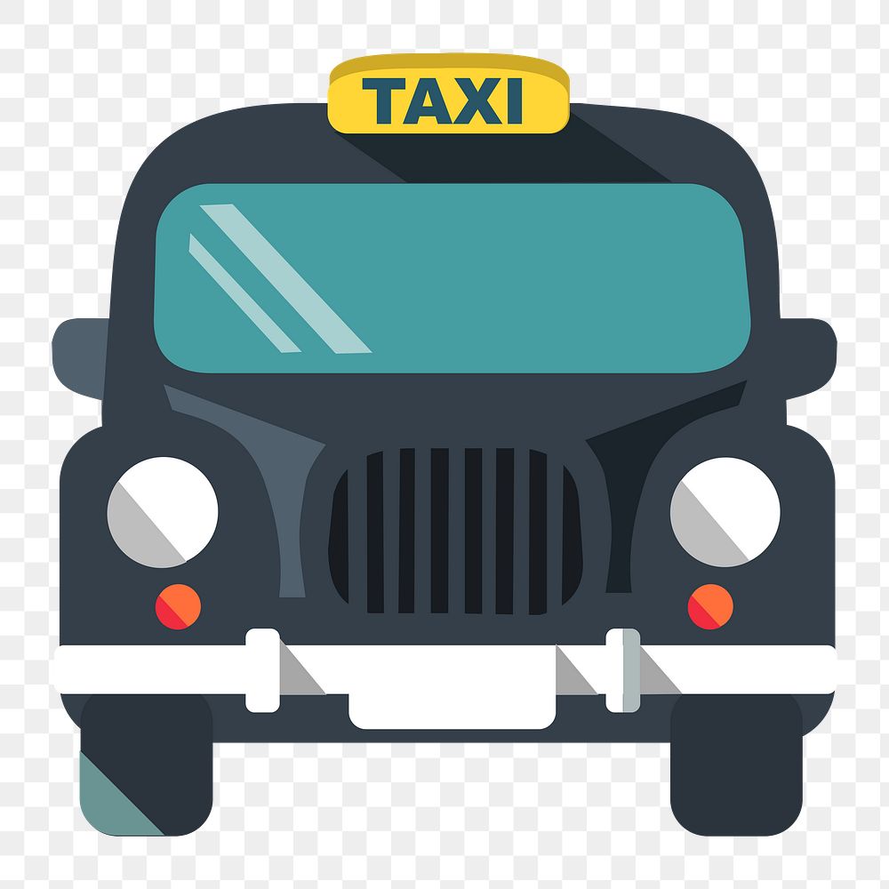 PNG Taxi clipart, transparent background. Free public domain CC0 image.