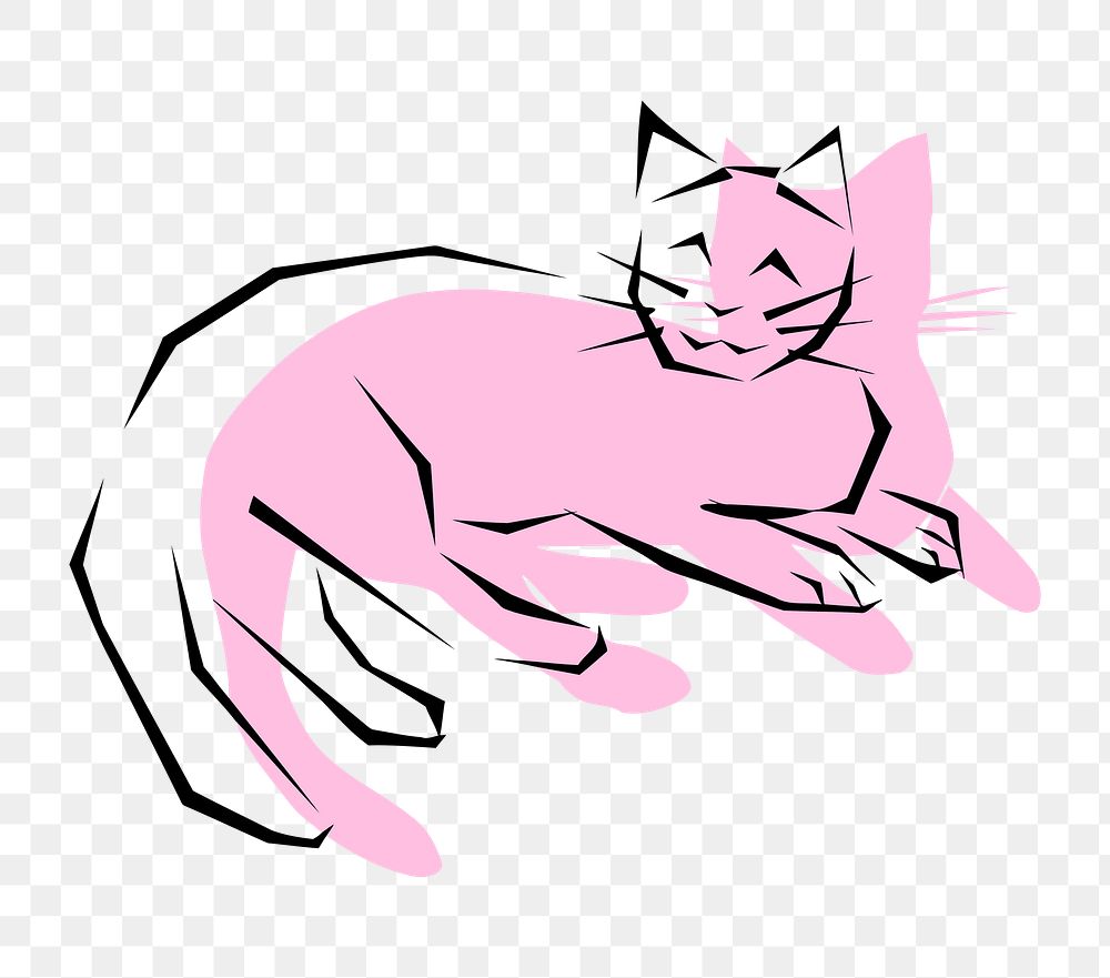 Cat png sticker, transparent background. Free public domain CC0 image.