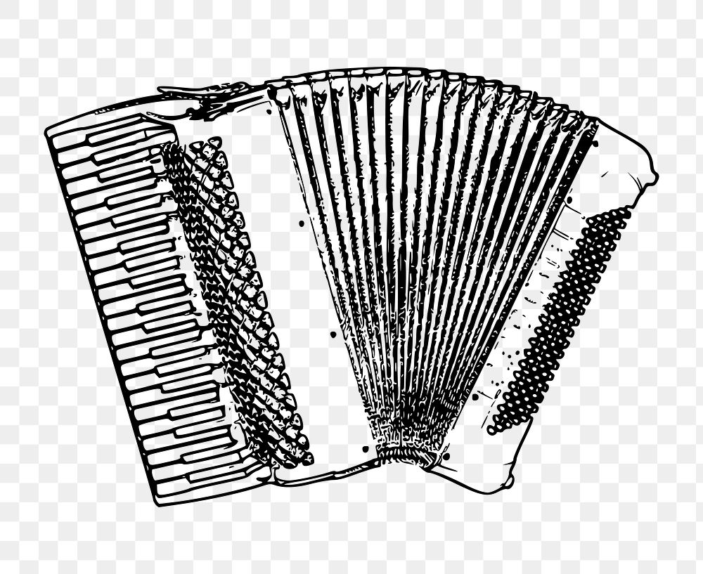 PNG Accordion clipart, transparent background. Free public domain CC0 image.