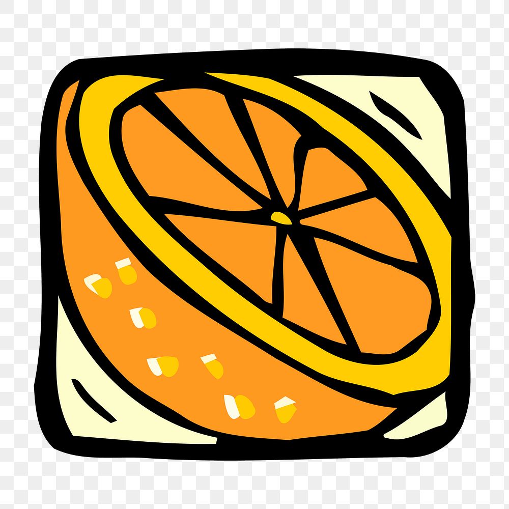Orange png sticker, transparent background. Free public domain CC0 image.