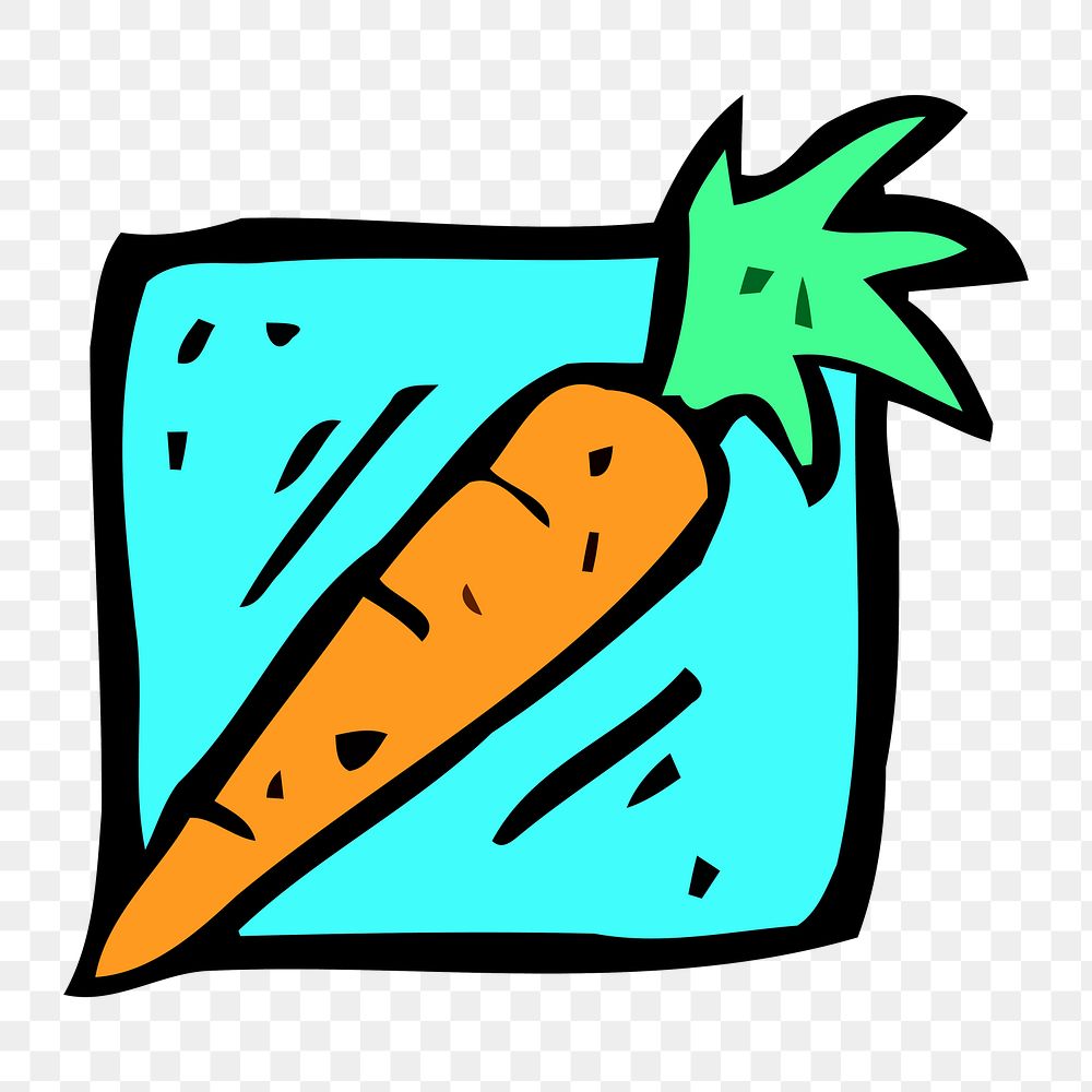 Carrot png sticker, transparent background. Free public domain CC0 image.