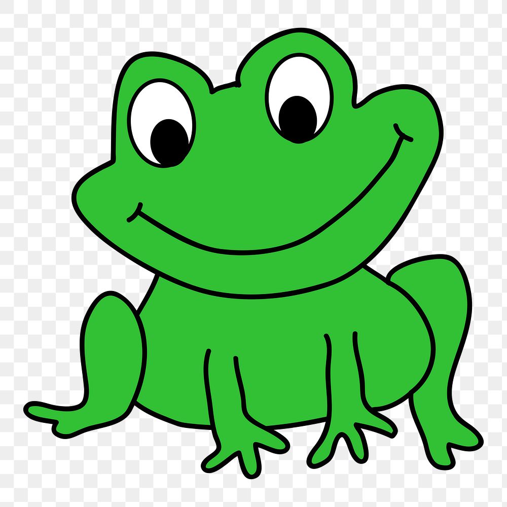 Frog png sticker, transparent background. Free public domain CC0 image.