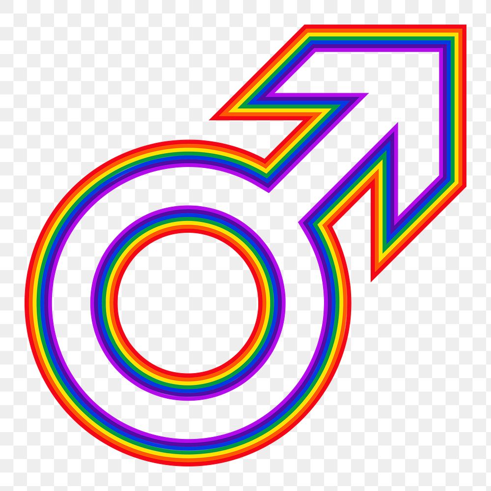PNG Rainbow gender clipart, transparent background. Free public domain CC0 image.