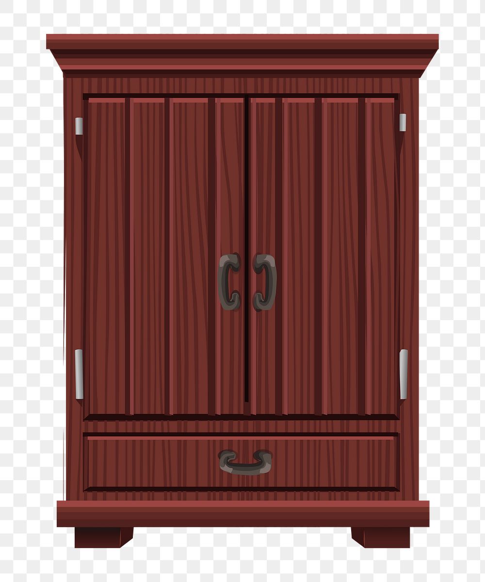 PNG Vintage cabinet clipart, transparent background. Free public domain CC0 image.