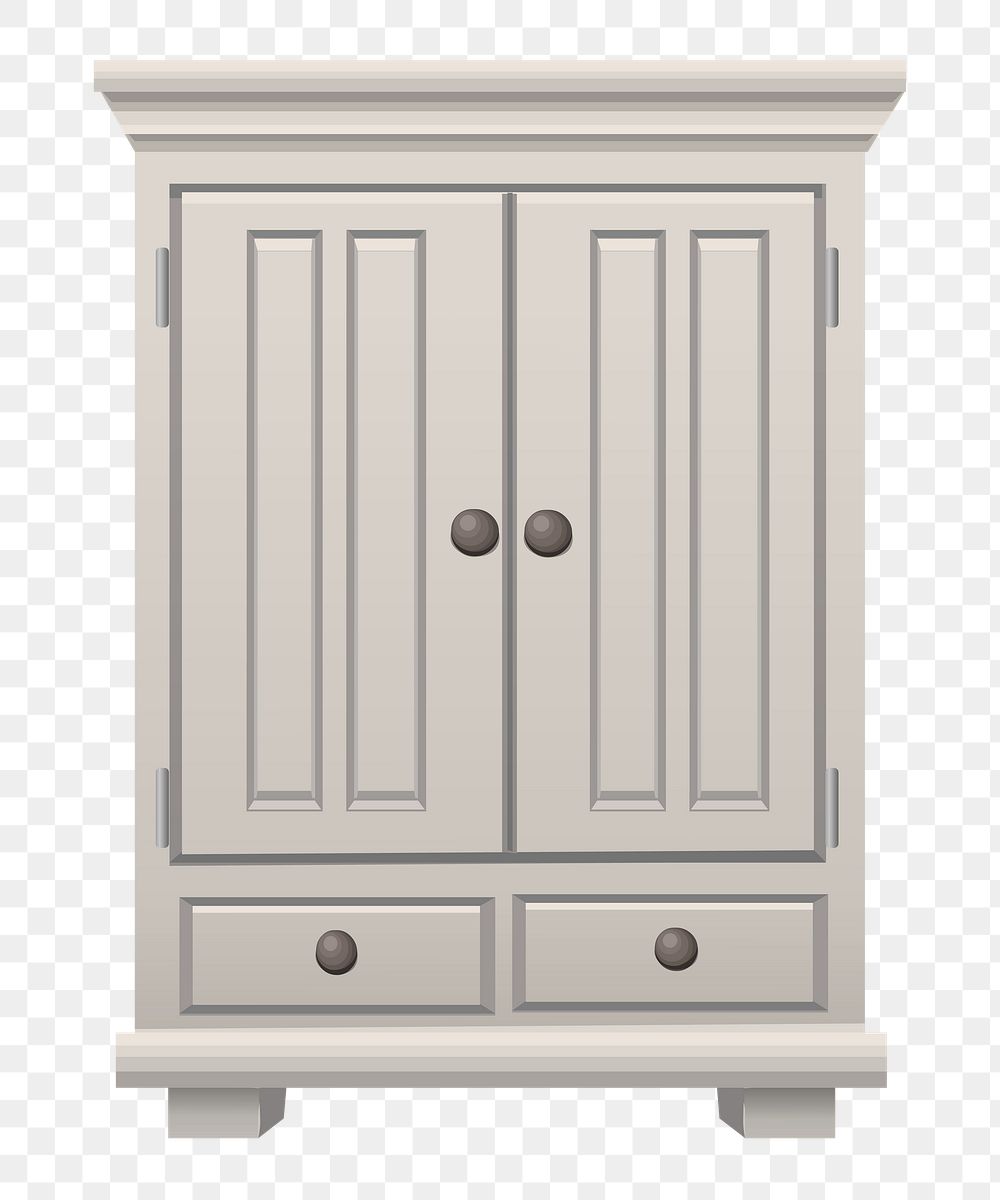 PNG Vintage cabinet clipart, transparent background. Free public domain CC0 image.