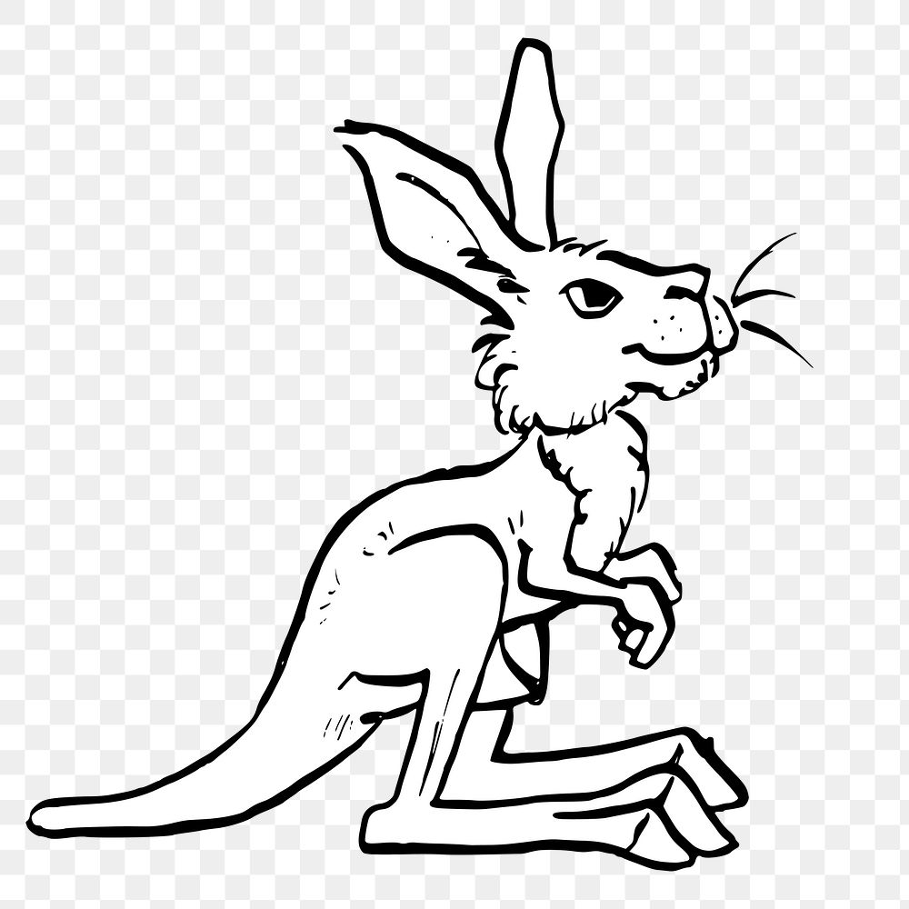 Kangaroo png sticker, transparent background. Free public domain CC0 image.