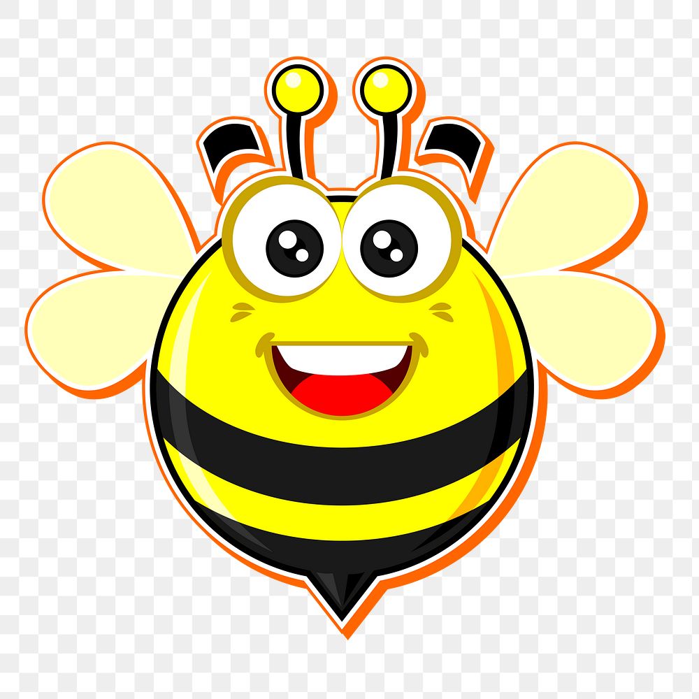 Bee png sticker, transparent background. Free public domain CC0 image.