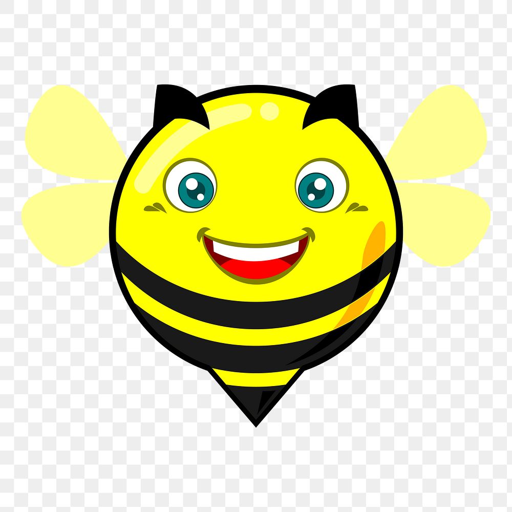 Bee png sticker, transparent background. Free public domain CC0 image.