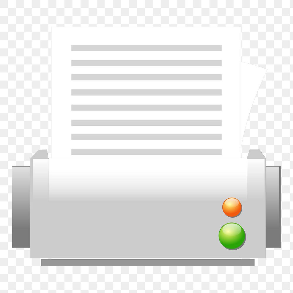 Printer png sticker, transparent background. Free public domain CC0 image.