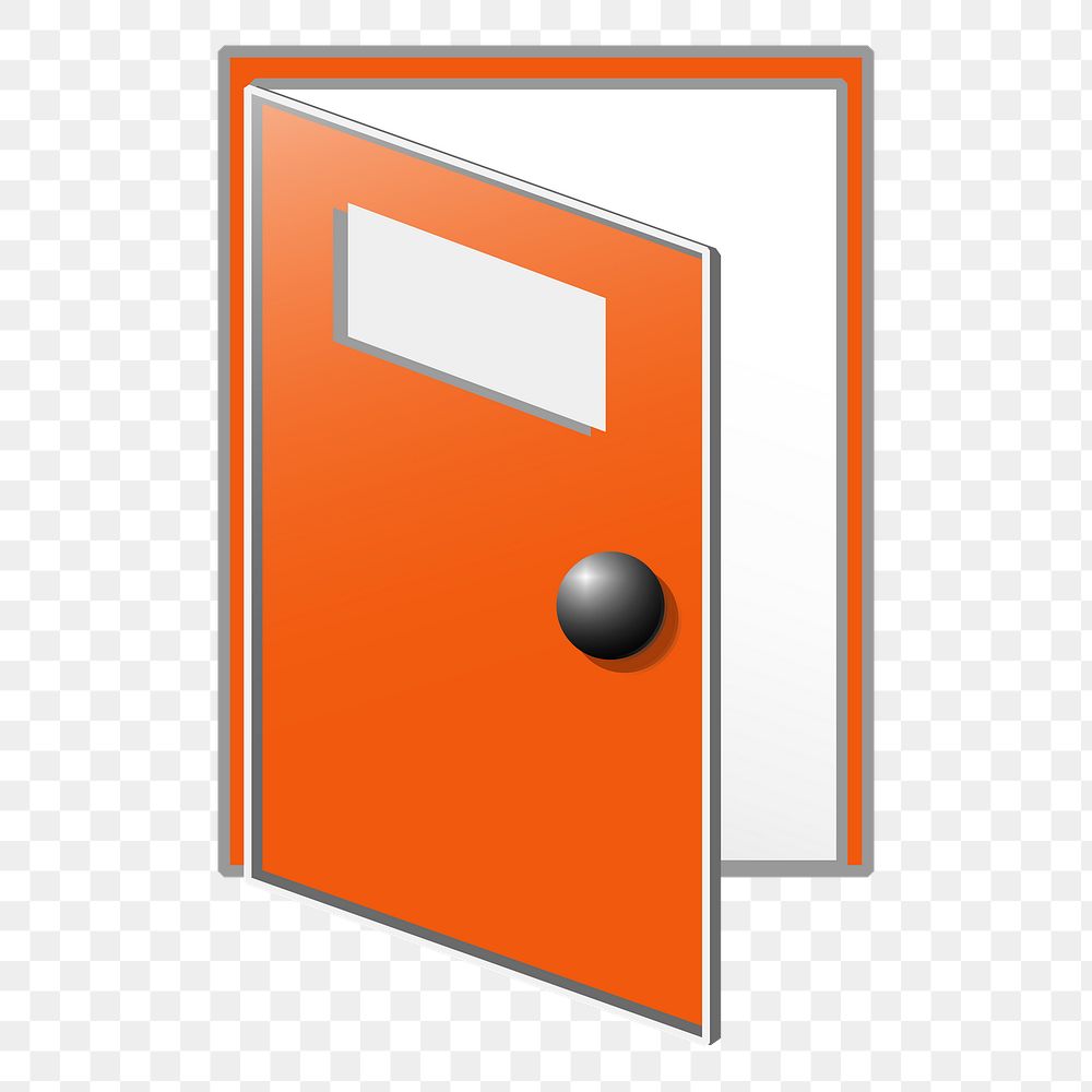 Opened door png sticker, transparent background. Free public domain CC0 image.
