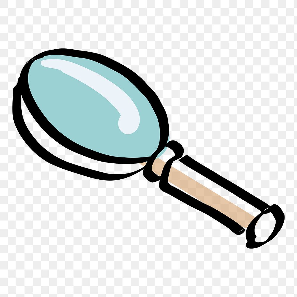 Magnifying glass png sticker, transparent background. Free public domain CC0 image.