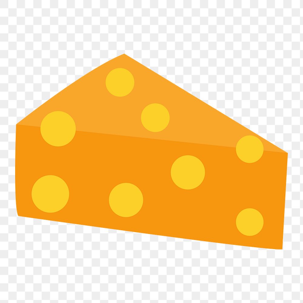 Cheese  png clipart illustration, transparent background. Free public domain CC0 image.