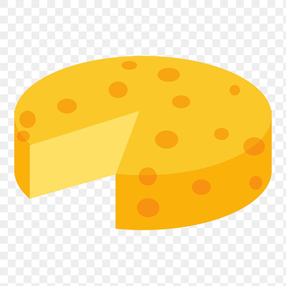 Cheese  png clipart illustration, transparent background. Free public domain CC0 image.