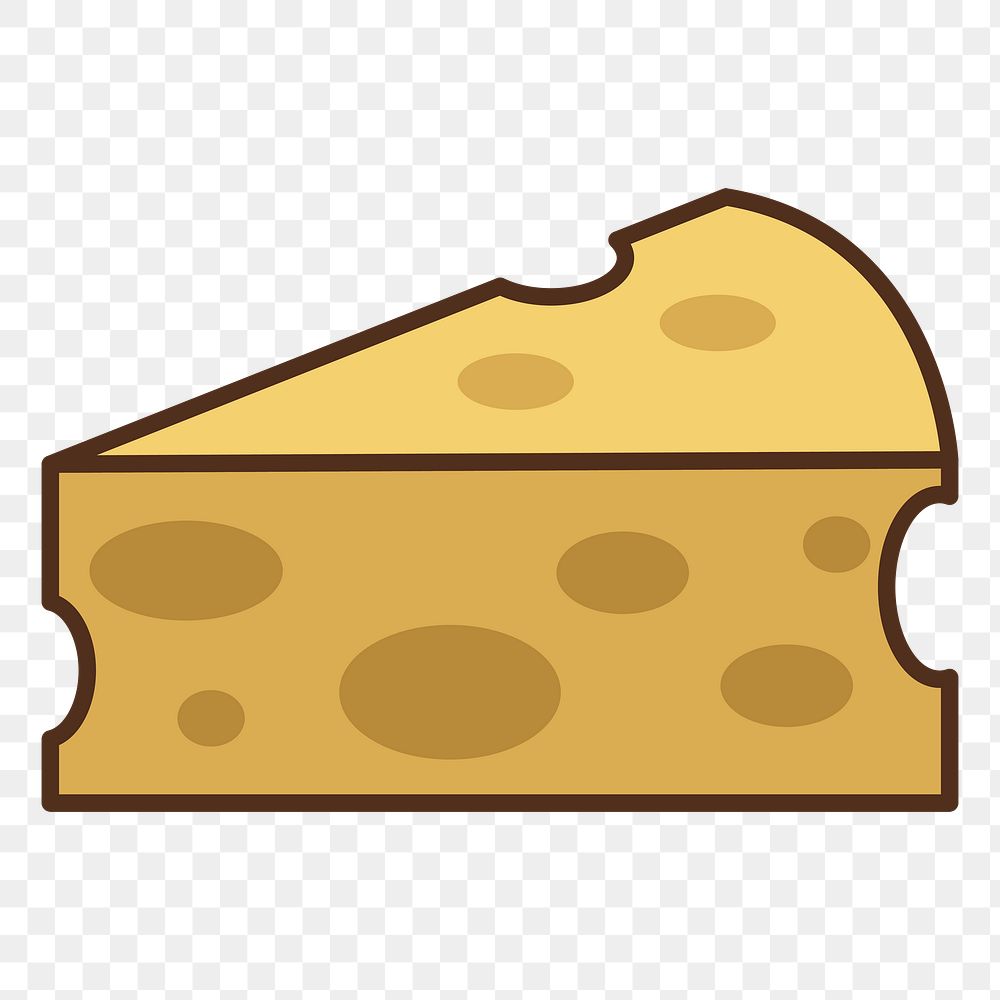 Cheese  png clipart illustration, transparent background. Free public domain CC0 image.