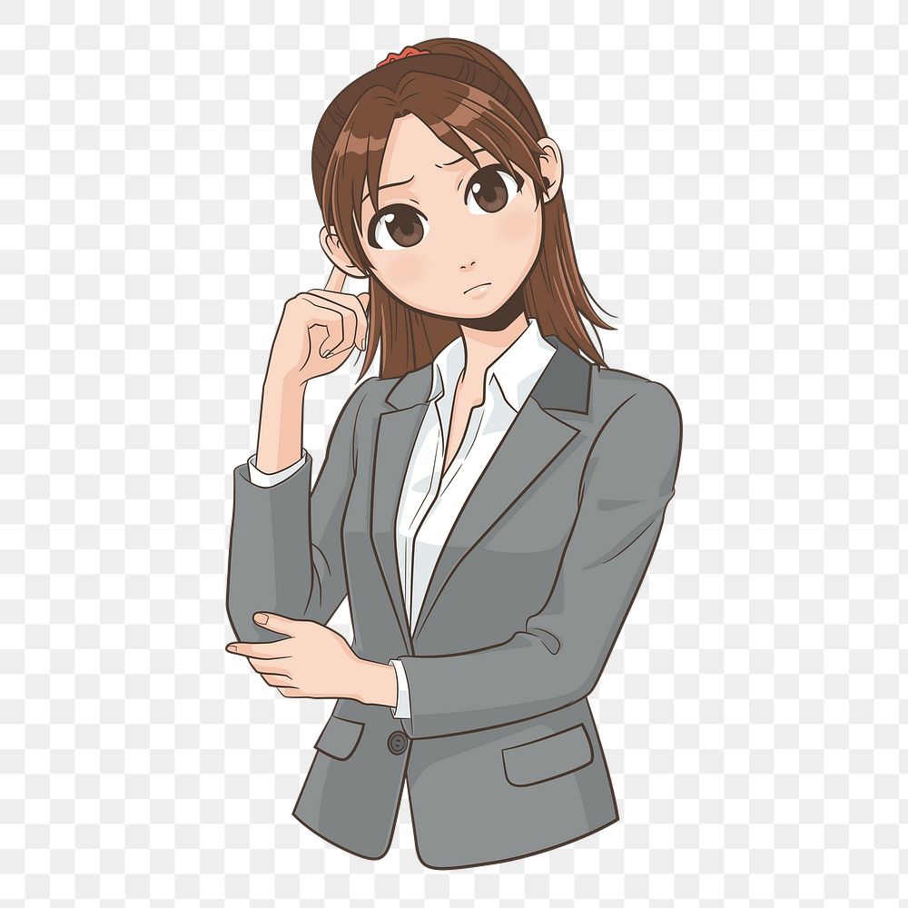 Business woman png sticker, transparent background. Free public domain CC0 image.